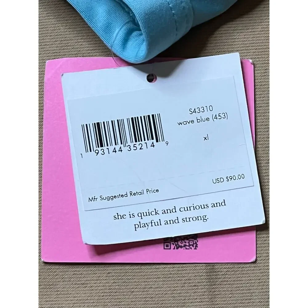 kate spade Light Blue Heart Ring Halter Bikini Top